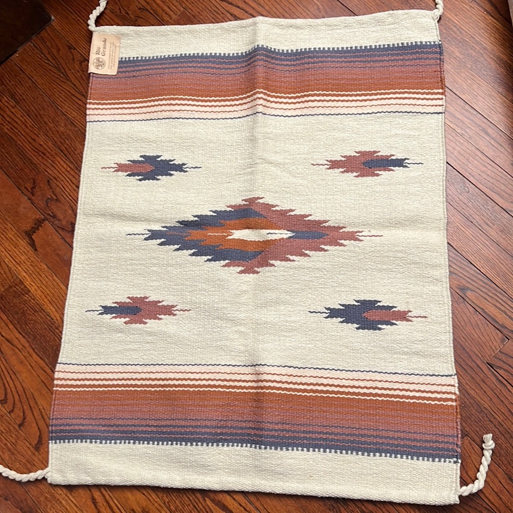 NEW Rio Grande Indian Weft Rug Handwoven 100% Wool